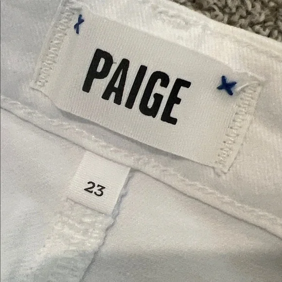 NWT Anthropologie PAIGE Anessa High Rise Wide Leg Ankle Jeans Size 23 White - Picture 13 of 16